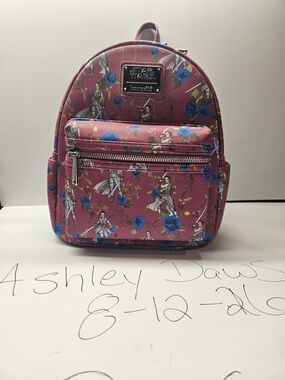 Star Wars Loungefly Pink Floral Rey Mini Backpack